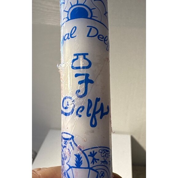 Royal Delft Taper Candle Blue & White With Traditional Dutch Design 9.5" - Picture 2 of 7